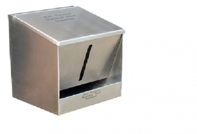 Wall mounted or free standing the stainless steel dispenser from Detectamet 