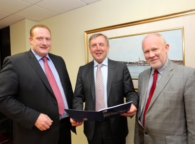 L-R: Cormac Healy, director MII; agriculture minister Martin Creed; Philip Carroll, chairman of MII