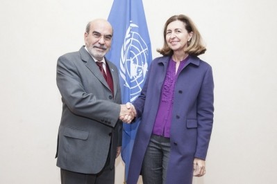 UNFAO's Graziano da Silva tweeted this image of him with Monique Éloit last week