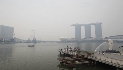 Haze from the fires engulfed Singapore - and much of Southeast Asia - earlier this year