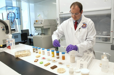A scientist at FDA's Center for Food Safety and Applied Nutrition tests rice for arsenic.