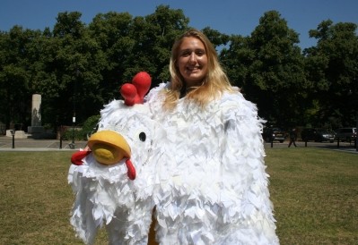 Tamsin French will dress as a chicken called Rosa