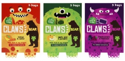 Bear Claws - snacks with a mix of fruit and vegetables - launched this year