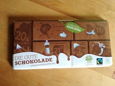The Change Chocolate is certified Fairtrade, carbon neutral and organic. 