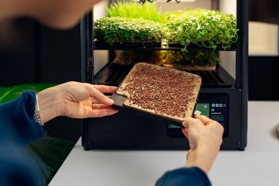 The technology is the size of a microwave and replicates the conditions to grow mushrooms and microgreens. Image Source: CROP