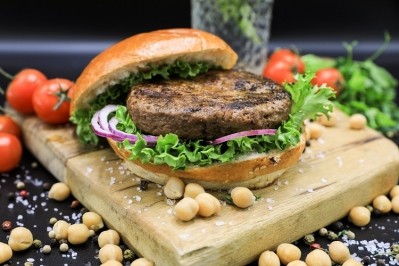 Israeli start-up Meat.The End has developed a plant-based burger from texturized chickpea protein. Image credit: Ruthie Amano