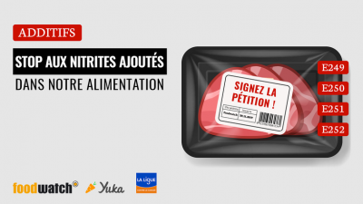 Foodwatch launches online petition to ban nitrite additives in meat. Photo: Foodwatch France.