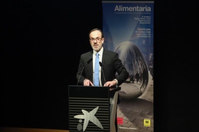  Mauricio Garcia de Quevedo, MD, FIAB speaking at the Alimentaria Conference. Photo: Alimentaria.