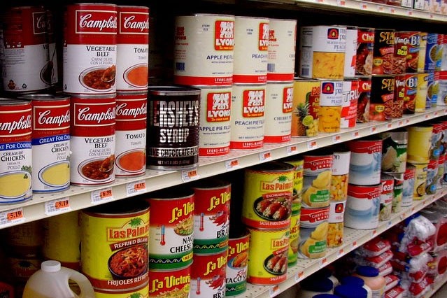 Canned goods are considered to be household essentials.
