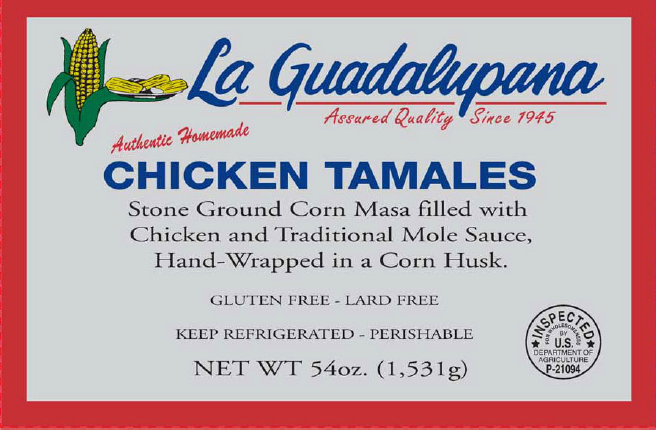 Recalled: Chicken tamales made by a co-packer without a HACCP plan or a Listeria control plan.