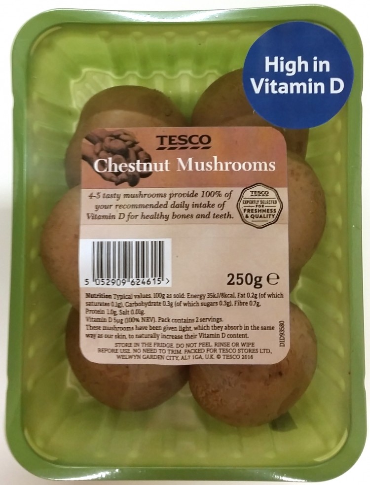 Tesco has rolled out the enhanced mushrooms in 800 stores in the UK & is considering launches in other markets. ©Tesco