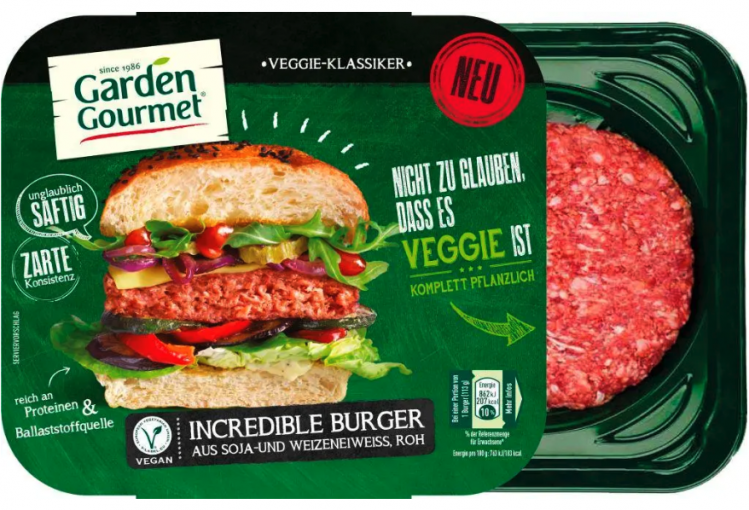 Nestle's plant-based Garden Gourmet Incredible Burger 