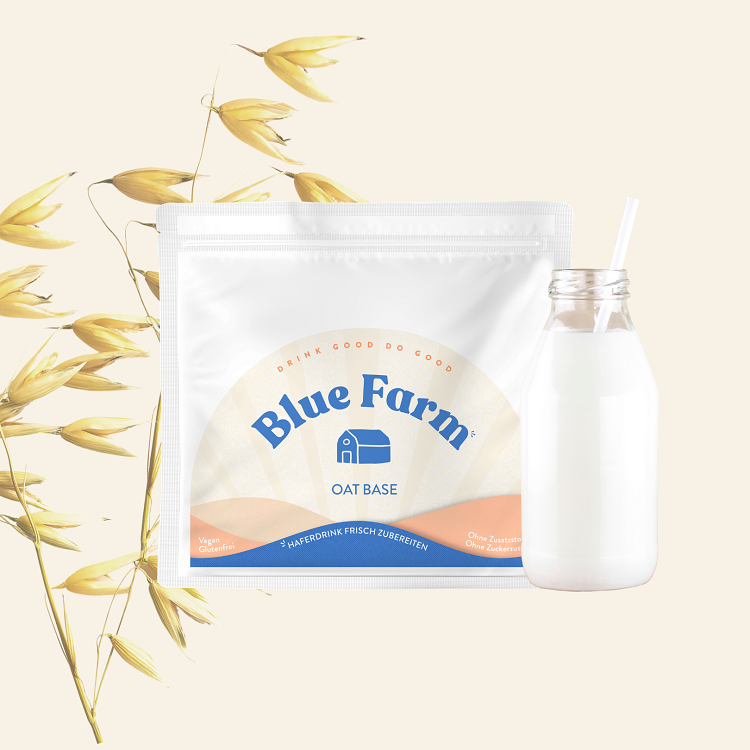 The co-founders say they have found a way for plant-based drinks to become more sustainable. Image source: Blue Farm
