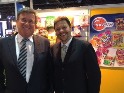 Rodrigo Magalhães, trade manager, Toffano with Marco Forti, director, Toffano, at Yummex Middle East.