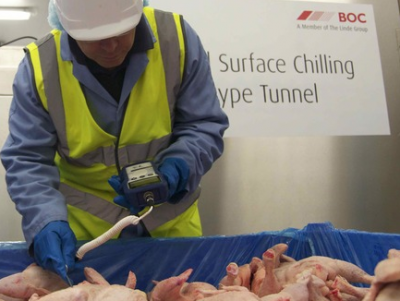 Rapid Surface Chilling tech aims to cut Campylobacter. Picture from BOC
