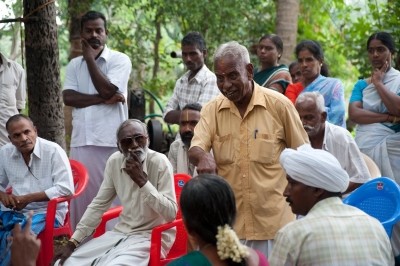 The Village Knowledge Centres serve as a place where farmers can meet to discuss, not only with each other, but also with scientists, government agencies and other stakeholders. ©Ragnar Våga Pedersen.