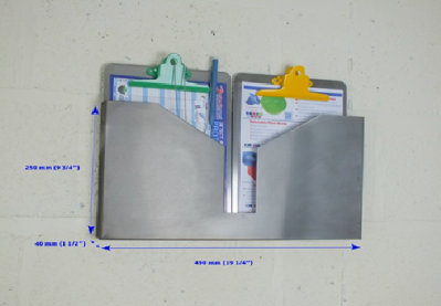 Detectamet claims its clip board holders improve efficiency, tidiness and hygiene