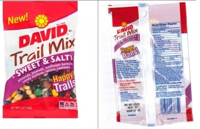 DAVID Trail Mix Sweet & Salty flavor recall