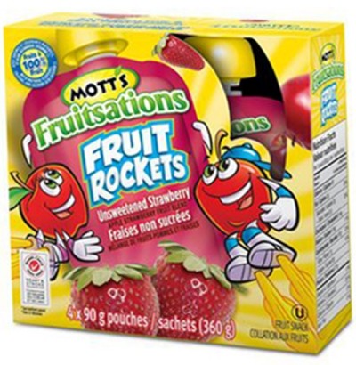 Mott's Fruitsations Fruit Rockets – Unsweetened Strawberry