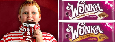 Nestlé's new Wonka chocolate bars contain around 500kcal per 100g, around the market norm, but too much for anti-obesity campaigners. Photo Credit: Warner Bros and Nestlé