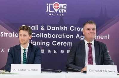 Left to right: David Lloyd of Alibaba with Danish Crown CEO Jais Valeur