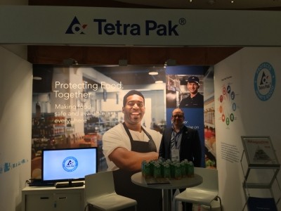 Alexander Bromage at the Tetra Pak stand for the GFSI Conference in Berlin