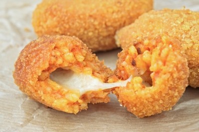 Italian snack arancini pack in a number of textures: crispy, crunchy, gooey.... © iStock/MarziaGiacobbe