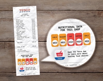 The till-based receipt aims to evaluate the nutritional content of a consumer’s entire supermarket trolley. ©Hayden Peek.