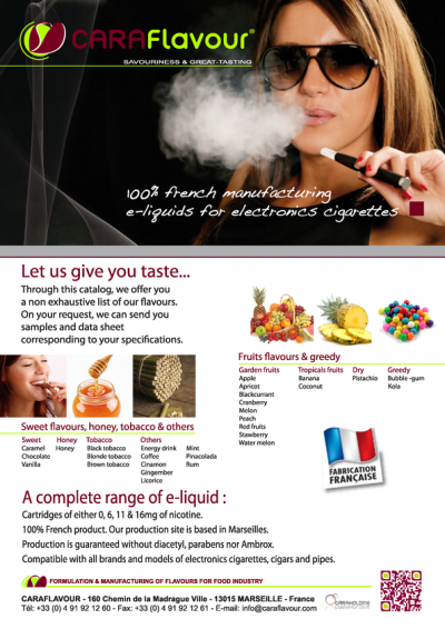 French Flavours for E-liquids, Electronic Cigarettes