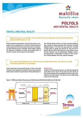 Polyols, dental health and Toothfriendly® confectionery