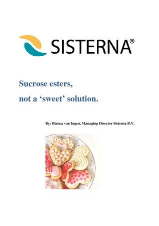 Sucrose esters: Emulsifier and much more