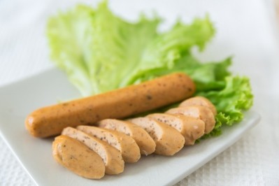 A soy-based, vegetarian sausage.  © GettyImages/dourleak