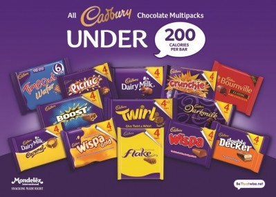 Cadbury multipacks cut to 200 calories or under 