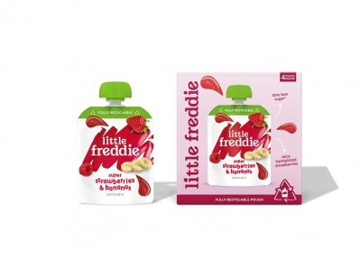 After 'several years' of testing and trialling alternative packaging materials, the baby food brand has found a solution. Image source: Little Freddie
