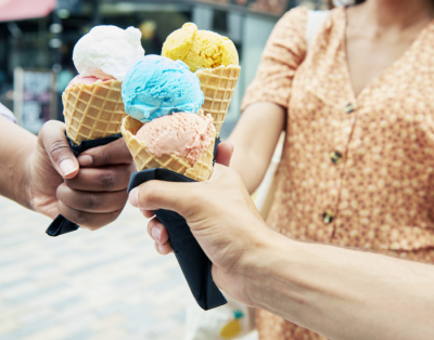E410 is commonly used as a thickening agent in ice cream / Pic: GettyImages-We Are 