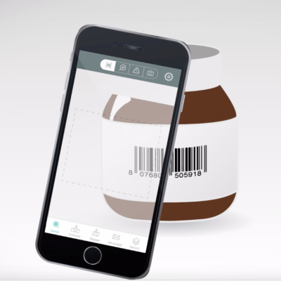 The Junker app scans products' barcodes to determine which part can be sorted where. Image: Giunko