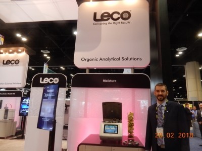 Mason Marsh, organic product manager for Leco at Pittcon 2018