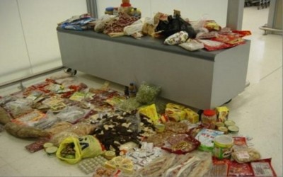 Food seized by DAERA officials at Northern Irish airports