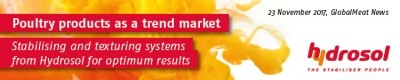 Poultry products as a trend market - stabilising and texturing systems from Hydrosol for optimum results