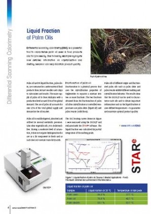 Differential Scanning Calorimetry helps to maintain palm oil quality