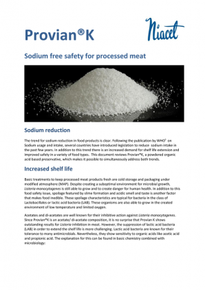 White Paper: Sodium Free Safety for Processed Meat