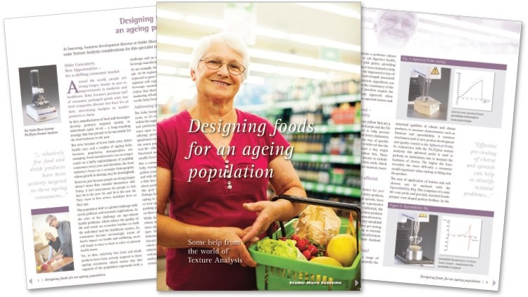 Formulating foods for an ageing population