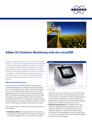 Edible Oil Oxidation Monitoring with the microESR