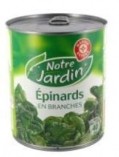 Canned spinach contaminated with plastic
