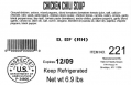 Recalled product label