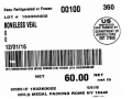 Label of an affected product