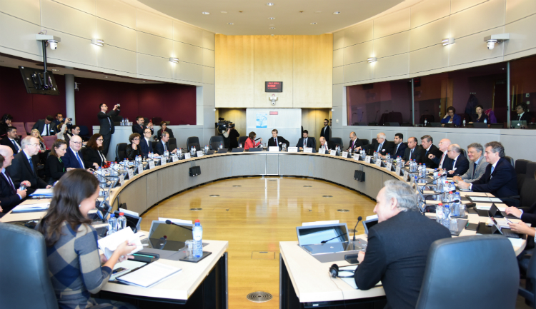 EU negotiators participate in the Mercosur ministerial meeting