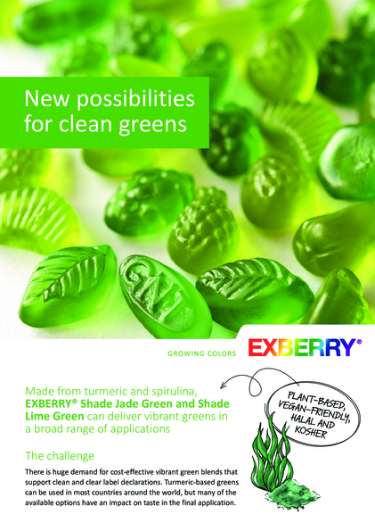 New EXBERRY® Colors give the possibilities for clean greens