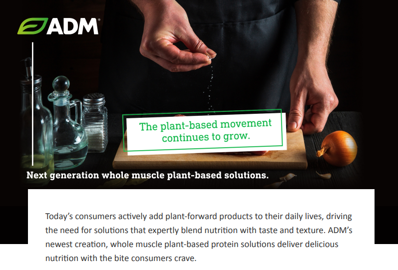 Successful whole muscle plant-based solutions.